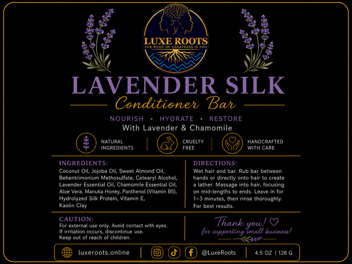 Lavender Silk Conditioner Bar