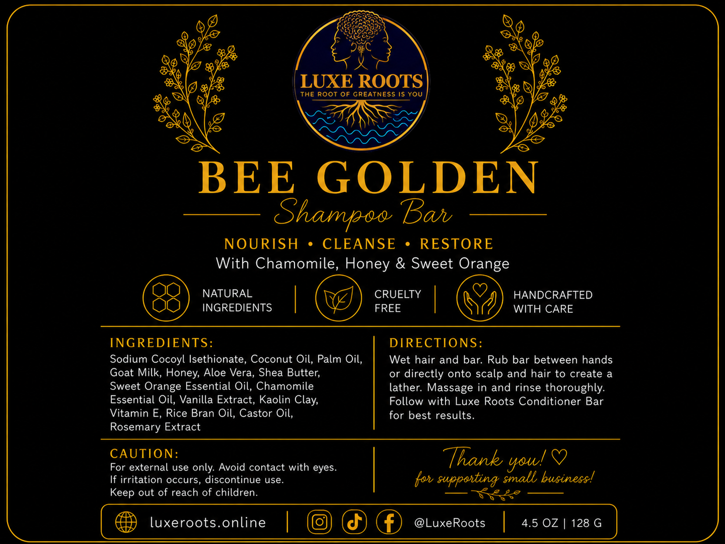 Bee Golden Shampoo Bar